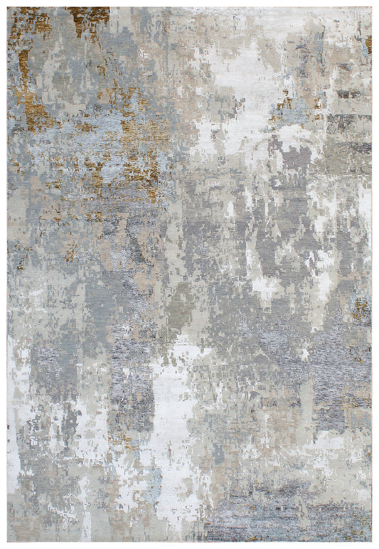 Silver Mist Hand Knotted Rug