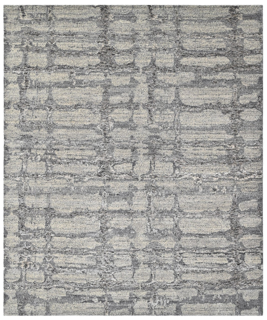 Modern Abstract Hand Knotted Wool Area Rug