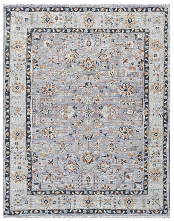 Floral Medallion Hand Knotted Wool Rug