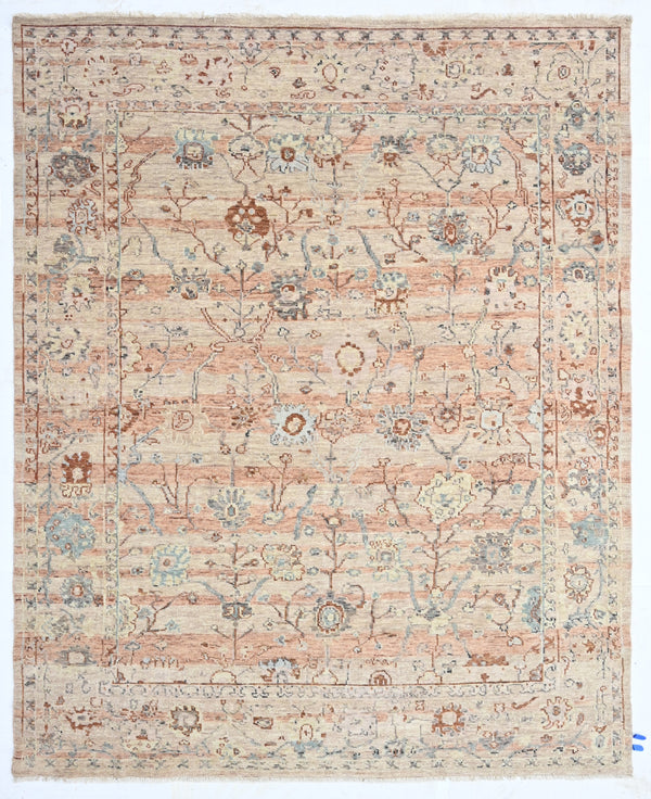 Terracotta Bloom Hand Knotted Rug