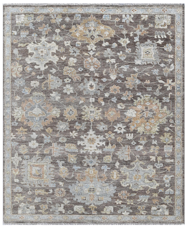 Coffee Dust Dynasty Hand Knotted Wool Rug