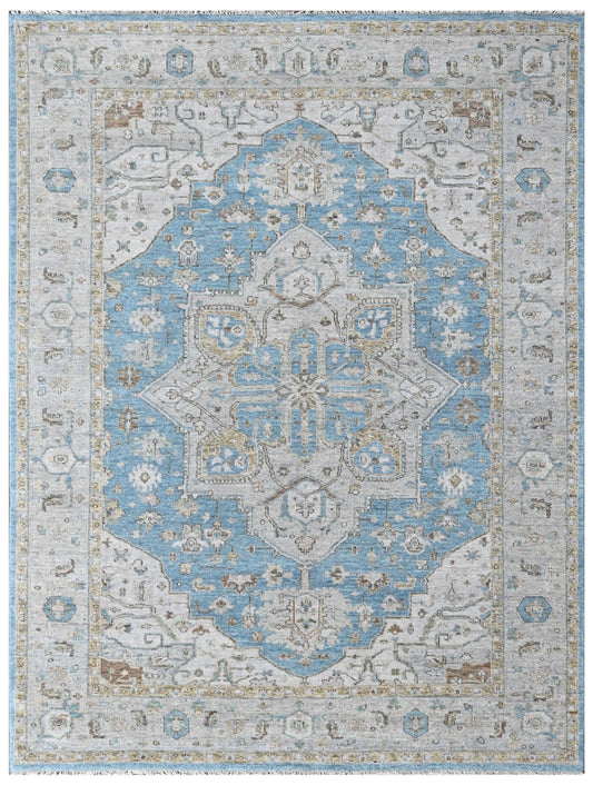 Sky Fortress Medallion Hand Knotted Rug
