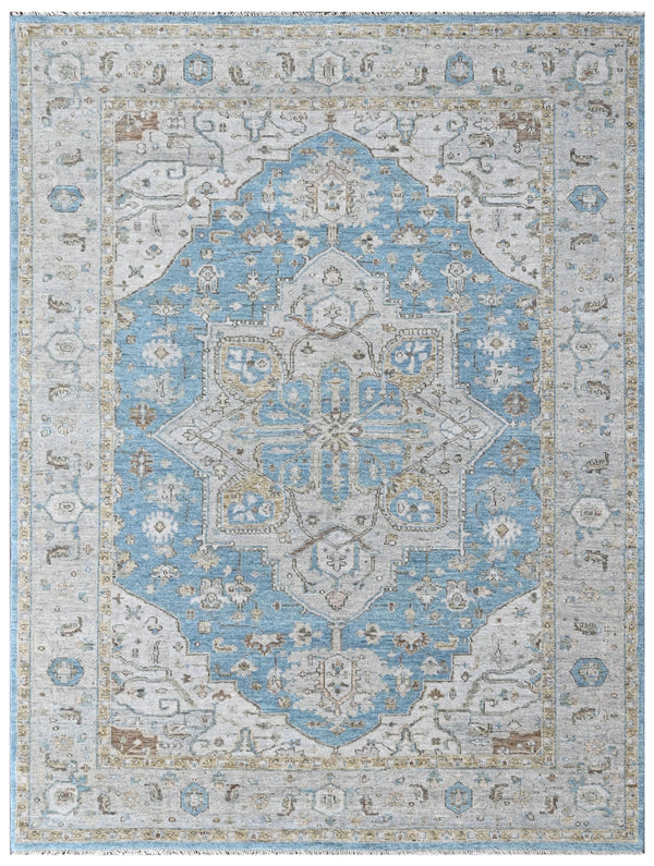 Sky Fortress Medallion Hand Knotted Rug