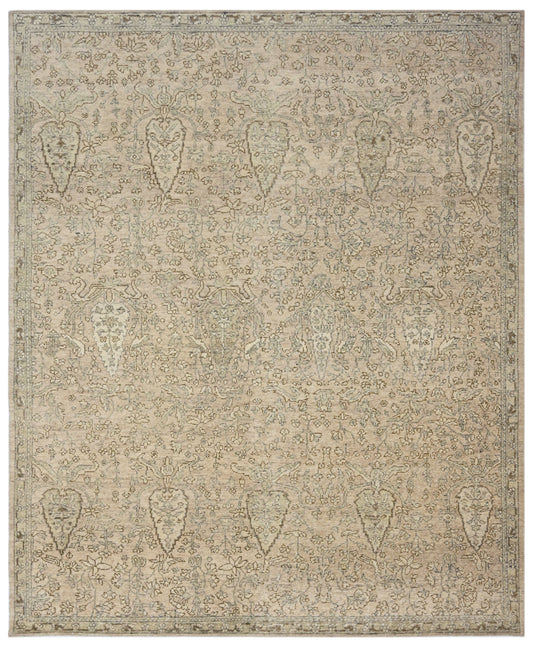Sand Heritage Hand Knotted Wool Area Rug