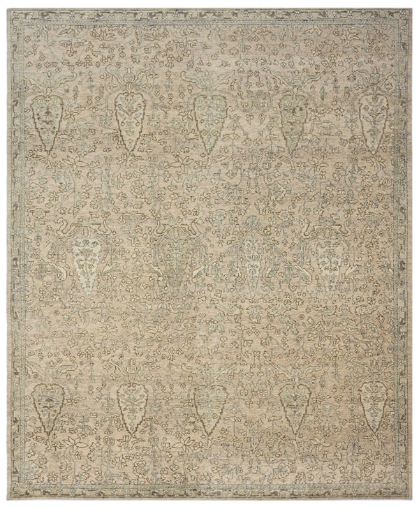 Sand Heritage Hand Knotted Wool Area Rug