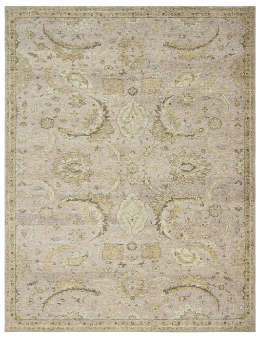 Sand Ivory Hand Knotted Wool Heritage Rug