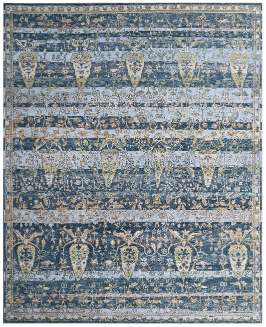 Atelier Teal Heritage Hand Knotted Wool Rug