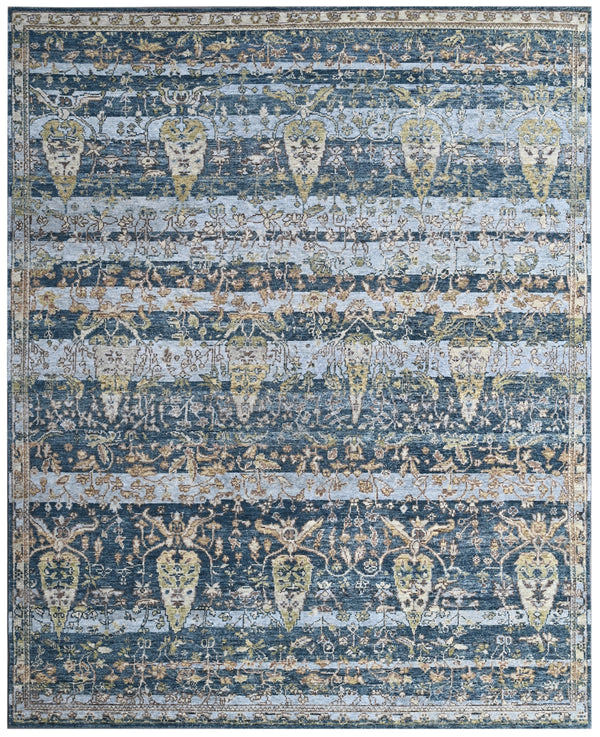 Atelier Teal Heritage Hand Knotted Wool Rug