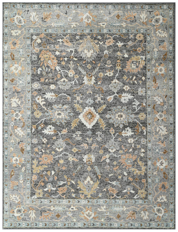 Maison Charcoal Heritage Hand Knotted Wool Rug