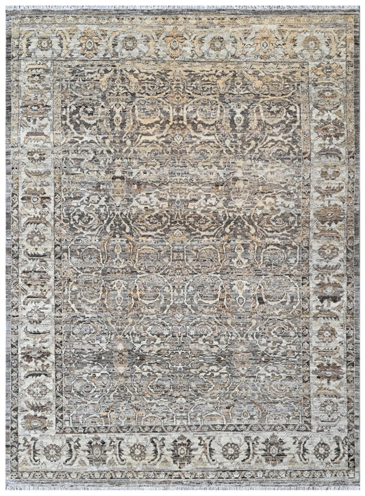 Silver Crest Estate Hand Knotted Designer Wool Rug