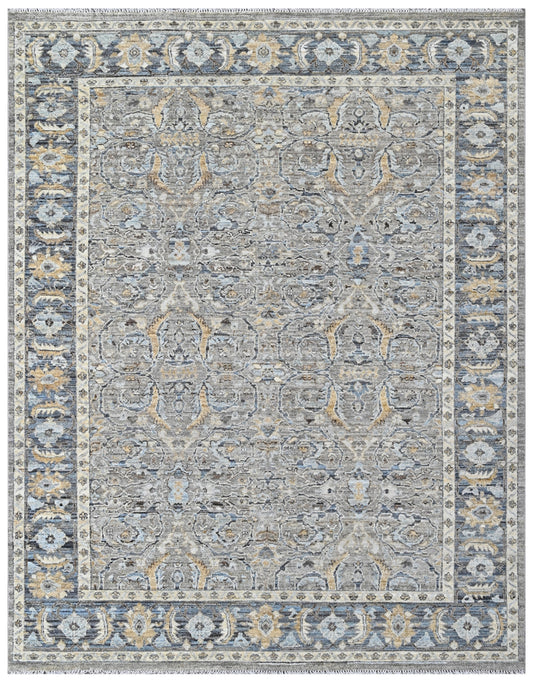 Azure Manor Hand Knotted Designer Wool Rug