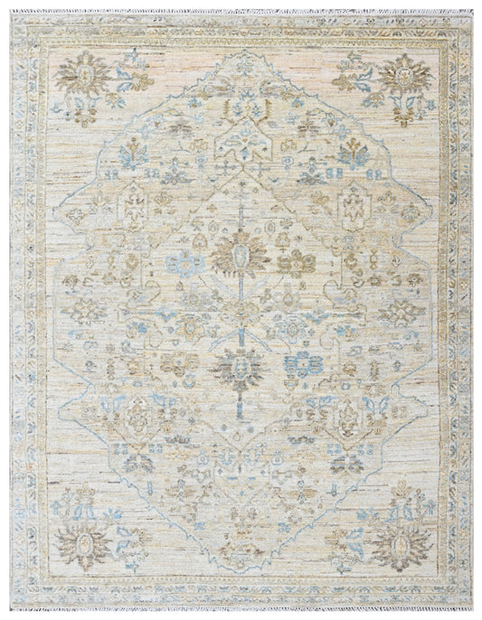 Ivory Palace Hand Knotted Designer Estate Rug
