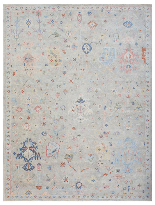 Aria Mist Hand Knotted Wool Rug