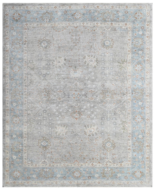 Silver Mist Hand Knotted Wool Rug
