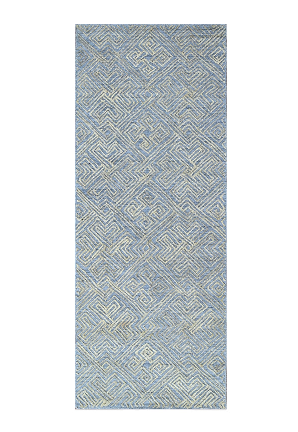Carbon Stream Geometric Handwoven Runner