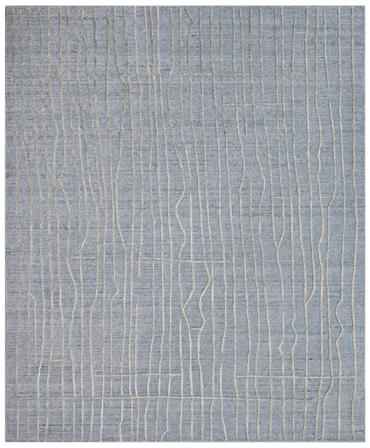 Carbon Stream Elegance Handwoven Rug