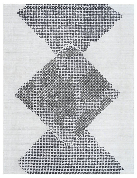 White Black Diamond Hand Woven Overtuft Rug