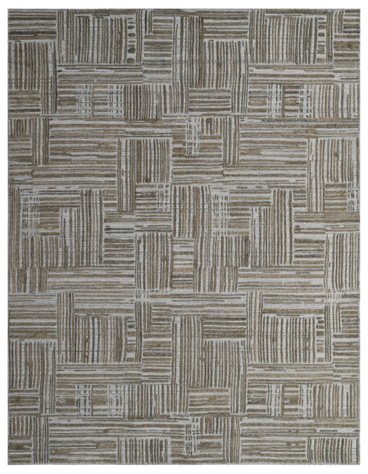 Light Blue Stone Abstract Woven Overtuft Rug