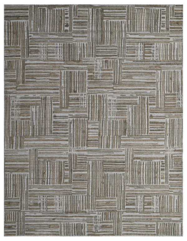 Light Blue Stone Abstract Woven Overtuft Rug