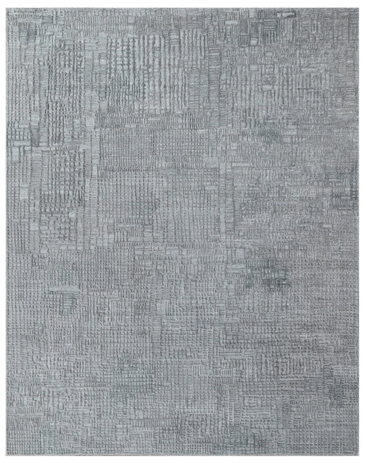 Charcoal Red Pointillist Hand Woven Overtuft Rug