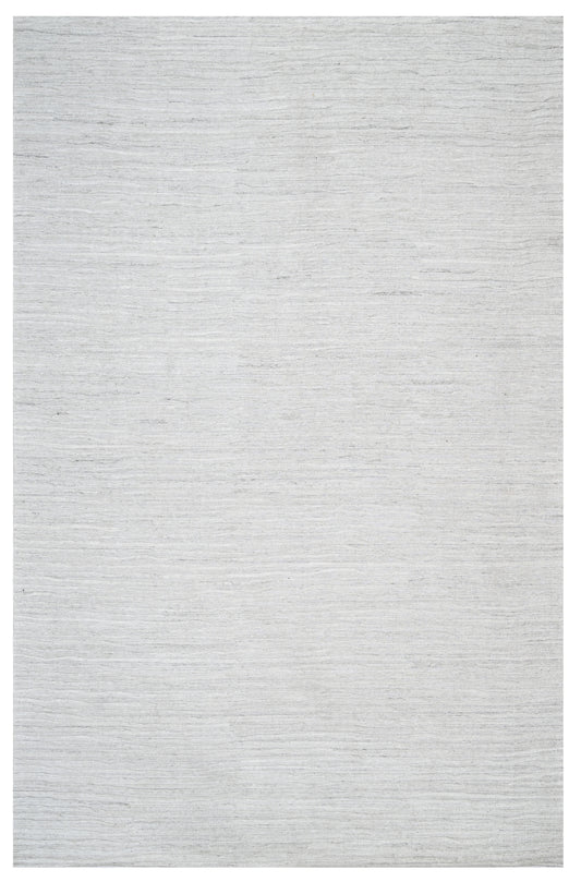 Ivory Cream Ribbed Hand Woven Overtuft Rug